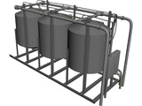 Water Filter Tanks 3D Model preview