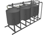 Water Filter Tanks 3D Model