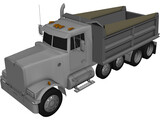 Western Star 5-axles Dump Truck 3D Model preview