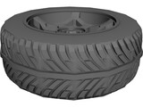 Wheel 5-spoke 3D Model preview