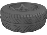 Wheel 5-spoke 3D Model