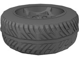 Wheel 5-spoke 3D Model