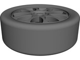 Wheel and Tire 17x8 3D Model preview