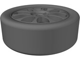Wheel and Tire 17x8 3D Model