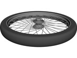Wheel Front 20 spoke 21 inch 3D Model preview