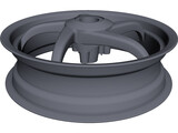 Wheel Rear Aprilia SR50 3D Model preview