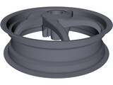 Wheel Rear Aprilia SR50 3D Model
