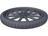 Wheel Rear Ford T 3D Model