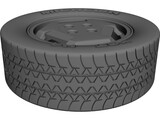 Wheel with Tyre 3D Model preview
