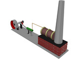 Wilesco Steam Engine 3D Model