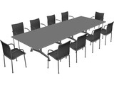 Wilkhahn 440 Meeting Room Table 3D Model preview