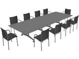 Wilkhahn 440 Meeting Room Table 3D Model
