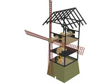 Windmill Wood 3D Model preview