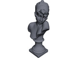 Woman Bust Torso Statue 3D Model preview