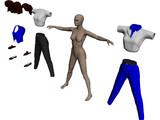 Woman [+Clothes] 3D Model preview