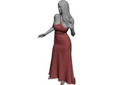 Woman in Wedding Dress 3D Model preview