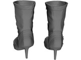 Woman Leather Boots 3D Model