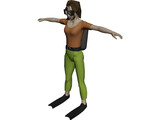 Woman Swimmer 3D Model preview