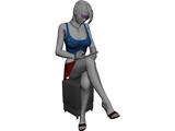 Woman Writing 3D Model preview