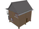Wood House 3D Model