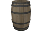 Wooden Barrel 3D Model