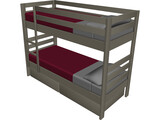 Wooden Bunk Beds 3D Model preview