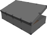 Wooden Coffee Chest with Stainless Latches 3D Model preview