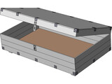 Wooden Coffee Chest with Stainless Latches 3D Model