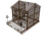 Wooden House 3D Model