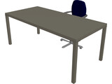 Working Desk 3D Model preview