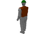 Working Man 3D Model