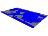 World Earth Flat with States 3D Model