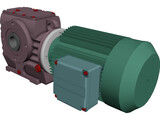 Worm Gear Motor Large 3D Model preview