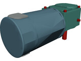 Worm Gear Motor Medium 3D Model preview
