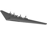 XB-113 Flying Wing 3D Model preview