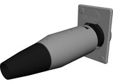 XLR Male Plug and Female Socket 3D Model preview