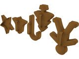 Xmas Cookie Cutters 3D Model