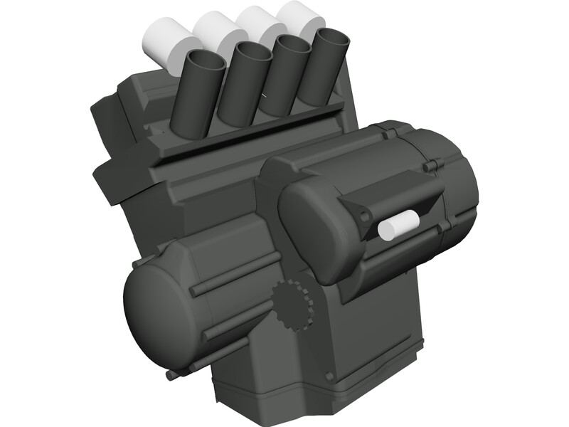 Yamaha R1 Engine (2006) 3D Model