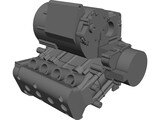 Yamaha R6 Engine (2003) 3D Model preview