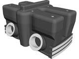 Yamaha VMAX 1200 Motorcycle Cylinder Head 3D Model preview