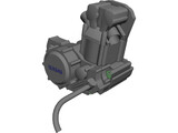 Yamaha wr450 Engine 3D Model preview