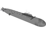 Yasen Class Russian Submarine 3D Model