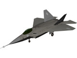 YF-22 Lightning 3D Model preview