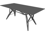 Zanotta Reale Table 3D Model preview