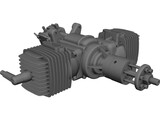 ZDZ 112cc Engine 3D Model preview