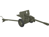 ZIS-3 WW2 Field Cannon 3D Model