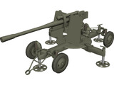 ZIS-52-K Cannon 3D Model preview