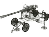 ZIS-52-K Cannon 3D Model