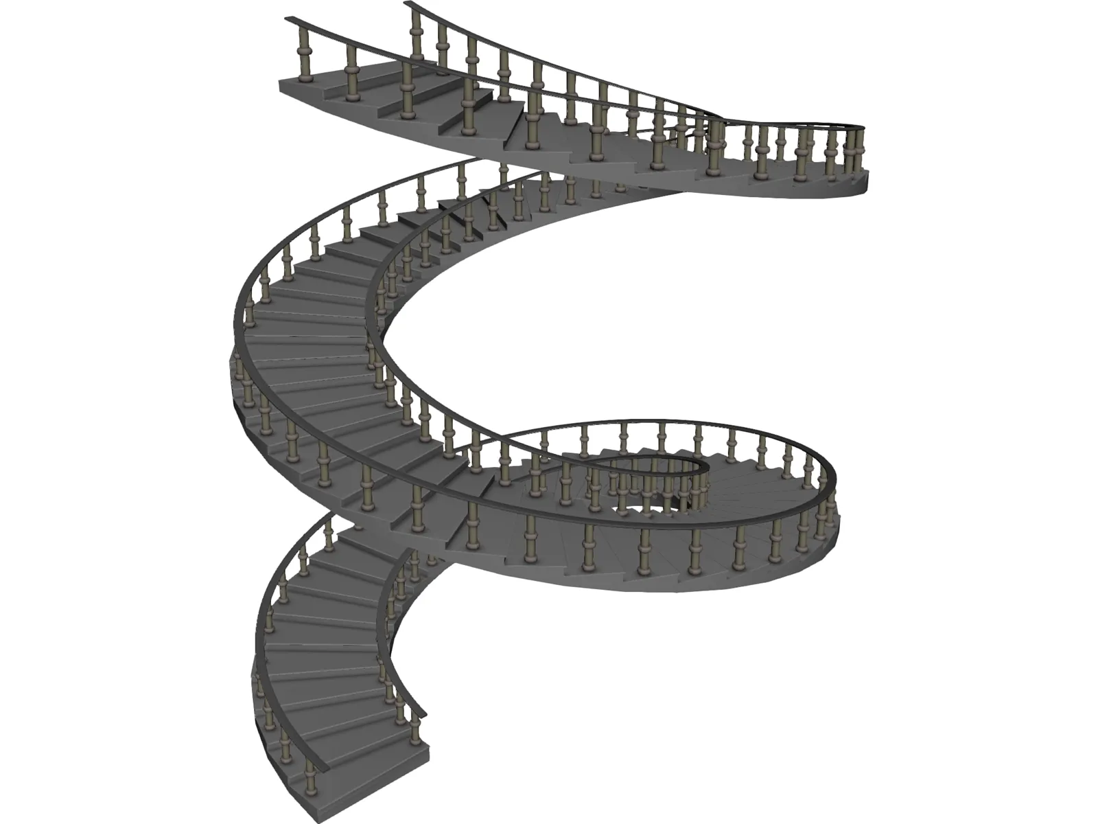 Spiral Staircase 3D Model