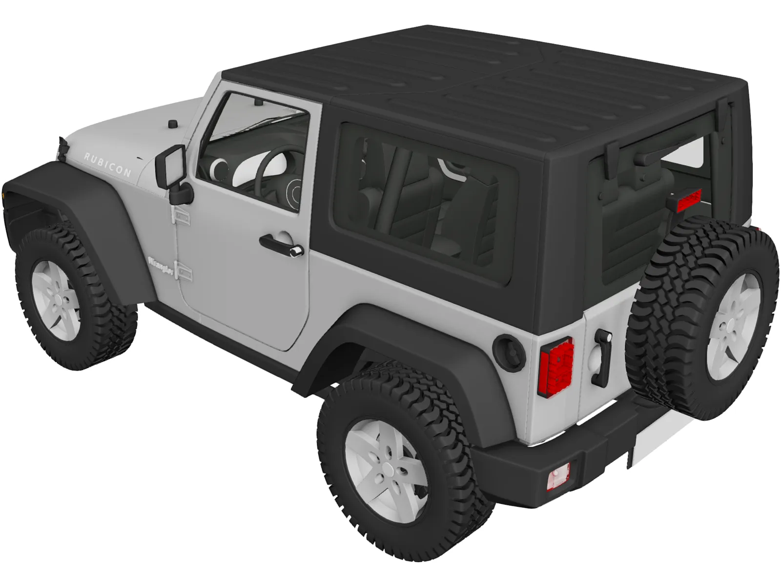 Jeep Wrangler Rubicon (2013) 3D Model